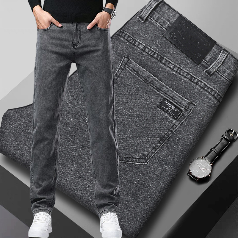 Levis Jeans 501 - Męskie jeansy slim, moda koreańska, elastyczne,